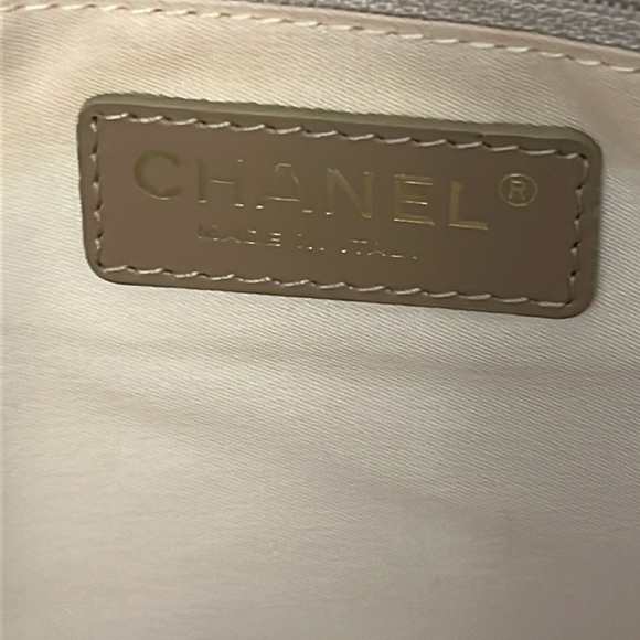 CHANEL WITH COA - BEIGE NYLON TRAVEL LINE TOTE - Picture 10 of 11